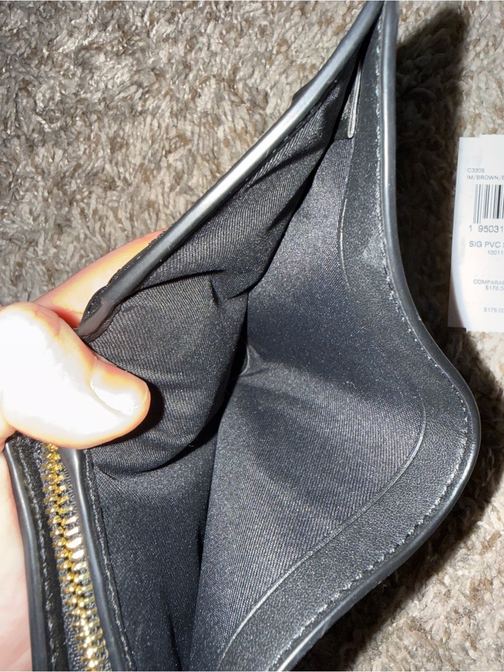 Coach Signature Canvas Snap Wallet - Picture 6 of 8